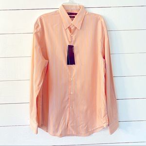 Perry Ellis City Fit Button Down | Peach | XL
